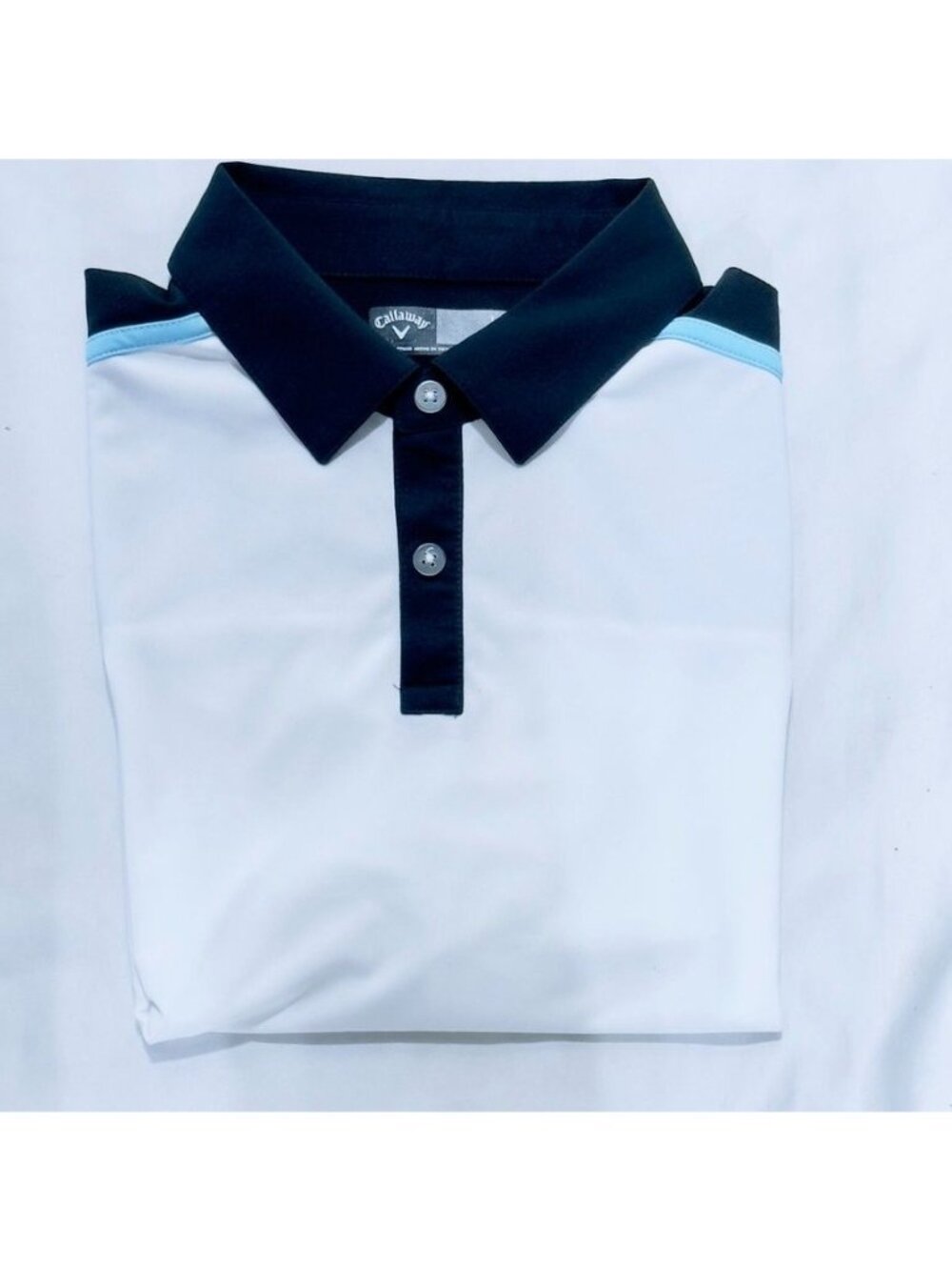 CALLAWAY Mens Short Sleeve Performance Polo Shirt Color-block Pattern Polyester - Picture 5 of 8